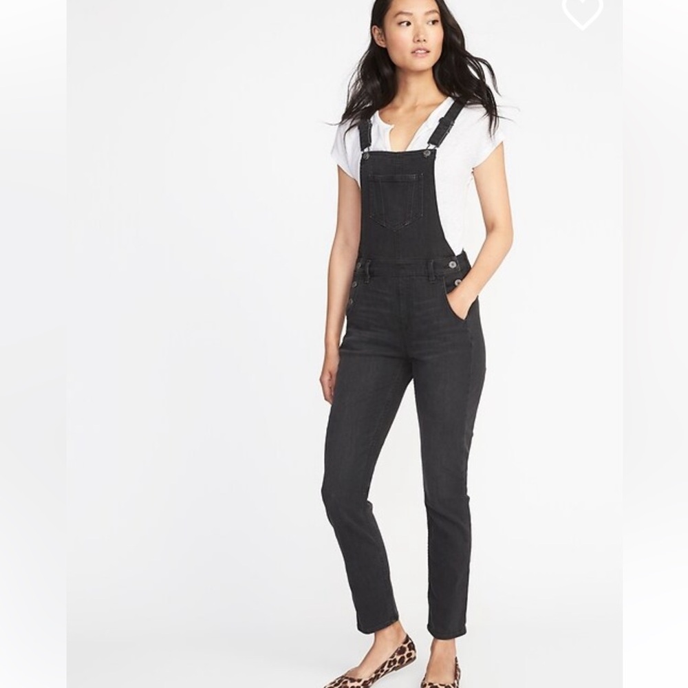 Gap Straight Leg Black Jean Overalls | Medium